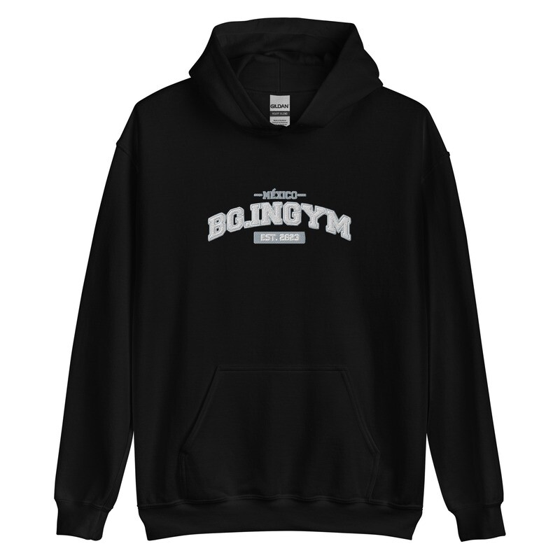 Unisex Hoodie Diseño BG.INGYM VARSITY Bordado