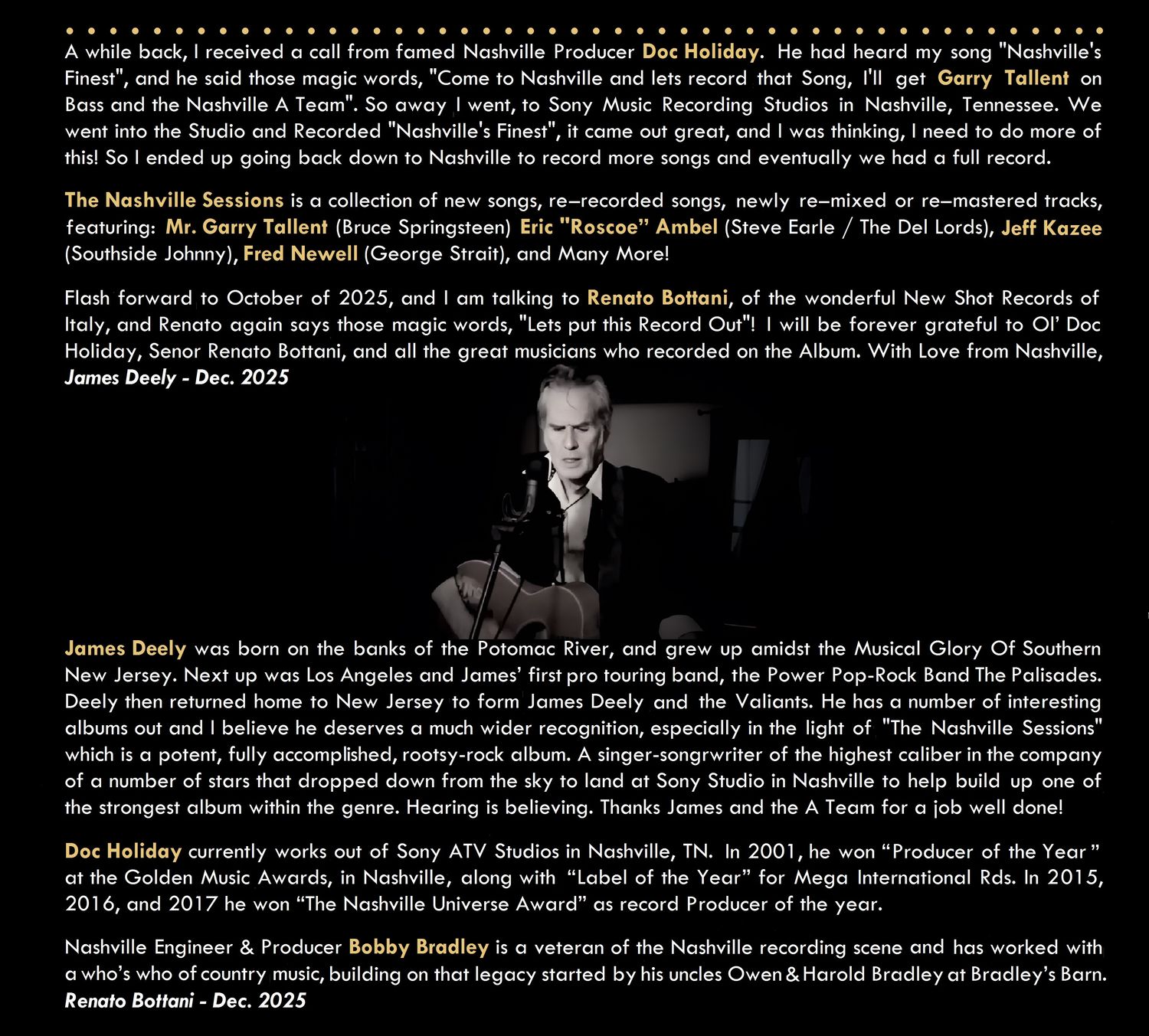 James Deely - The Nashville Sessions