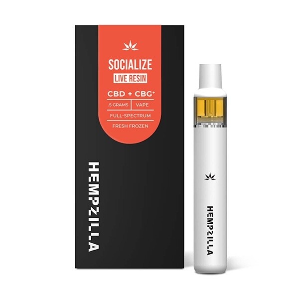 Hempzilla CBD Vapes .5G, Type: Socialize CBG CBD