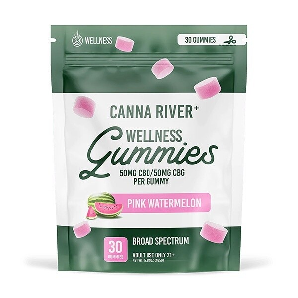 CANNA RIVER BROAD SPECTRUM PAIN GUMMIES | 30 COUNT, Flavor: Wellness Pink Watermelon