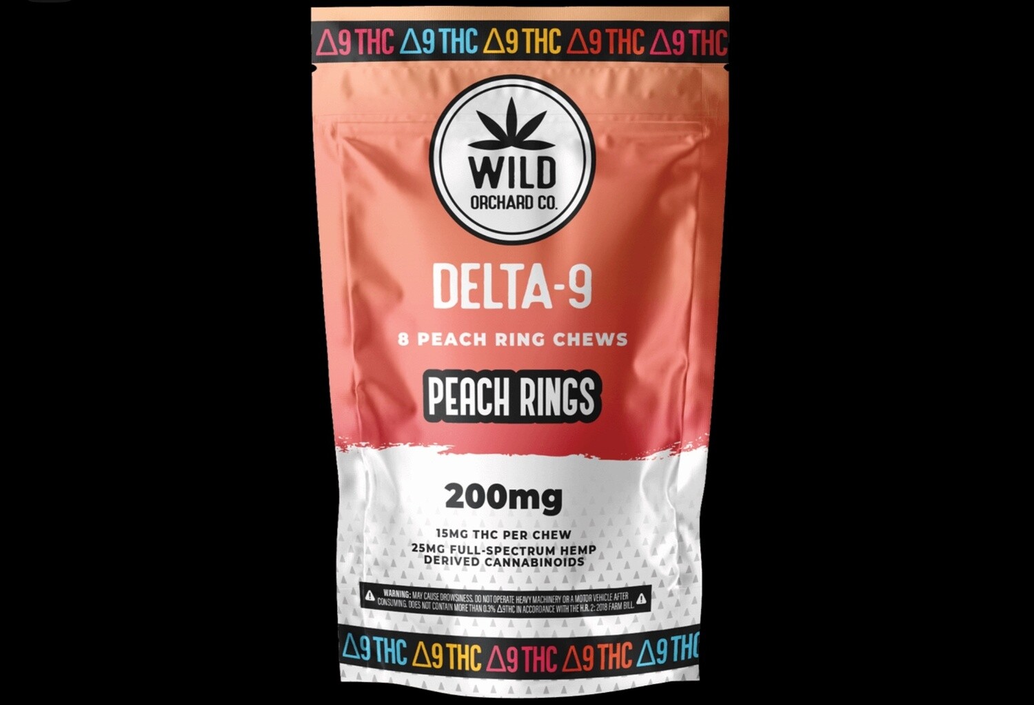 Wild Orchard D9 Peach Rings, Size: 8ct