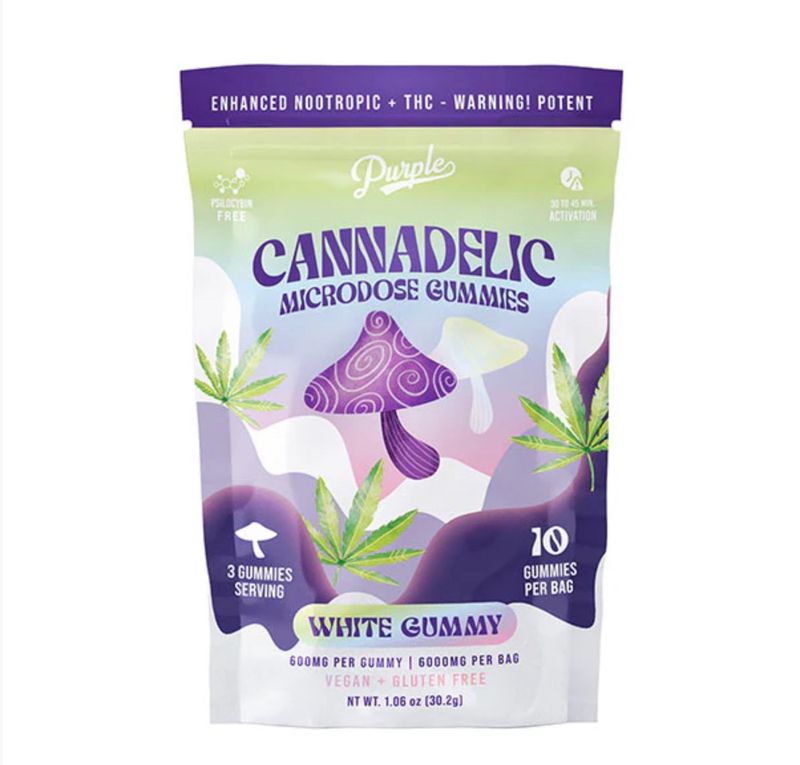 Purple Cannadelic Microdose Gummies | (10ct) 6000mg