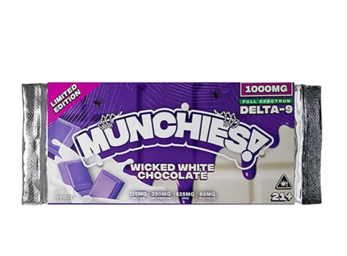 Delta Munchies Delta 9 Chocolate Bar|1000mg, Flavor:: Wicked White Chocolate