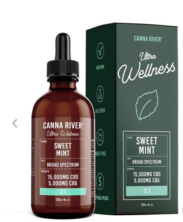 Canna River Ultra  Tincture, Flavors:: Ultra Wellness SWEET MINT