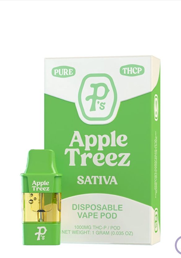 Pushin P’s Pure THC-P Pods | 1g, Strains:: Apple Treez - Sativa