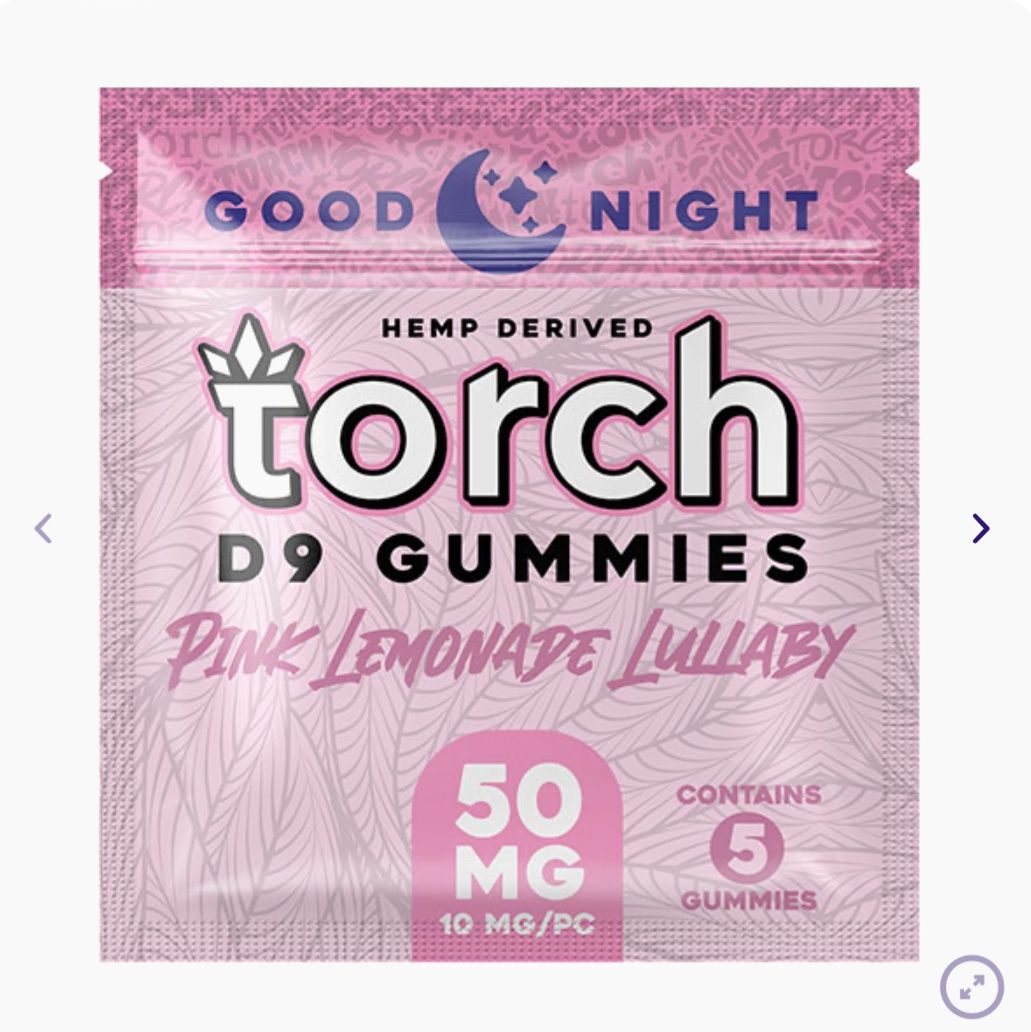 TORCH GOOD NIGHT D9 GUMMIES | 50MG, Flavors:: Pink lemonade Lullaby