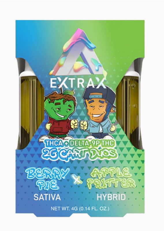 DELTA EXTRAX ADIOS BLEND THC-A CARTRIDGE | 4G, Flavors:: Berry Pie - Sativa X Apple Fritter - Hybrid