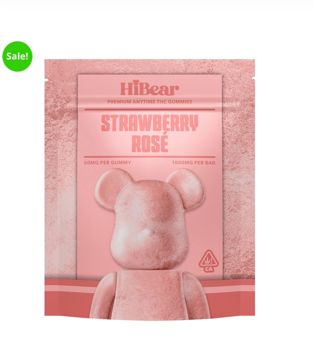 HIBEAR ANYTIME BLEND GUMMIES | (20CT) 1000MG, Flavors:: Strawberry Rose