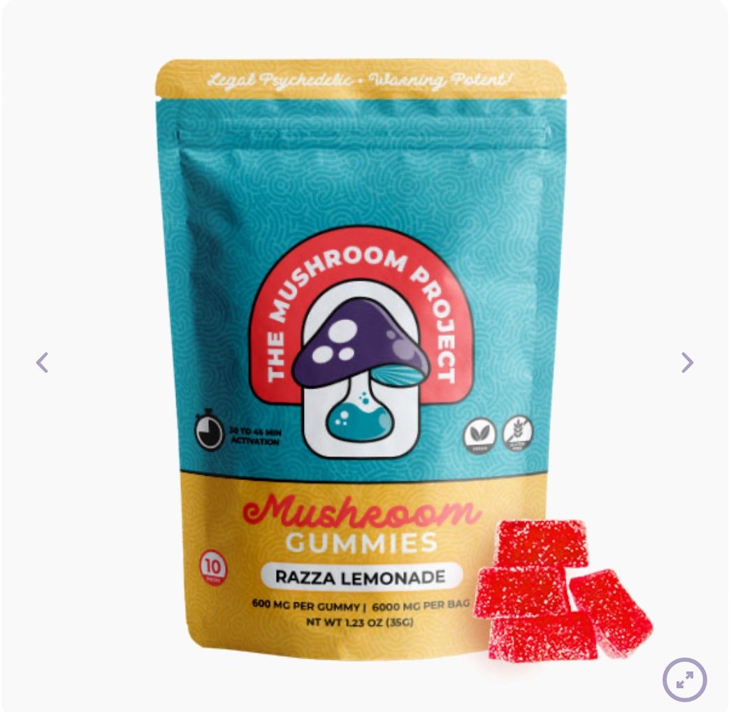 THE MUSHROOM PROJECT MUSHROOM GUMMIES | (10CT) 6000MG, Flavors:: Razz Lemonade