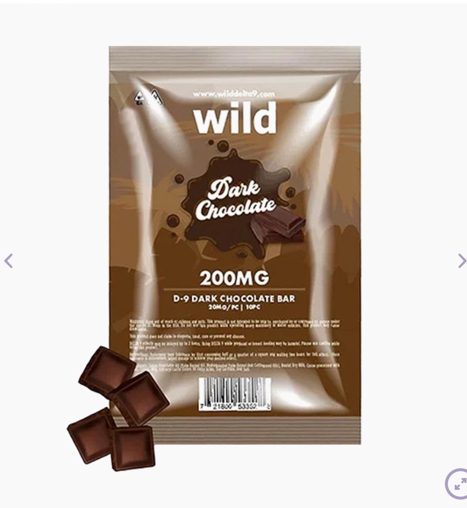 WILD D9 CHOCOLATE BAR | (10CT) 200MG, Flavor:: Dark Chocolate
