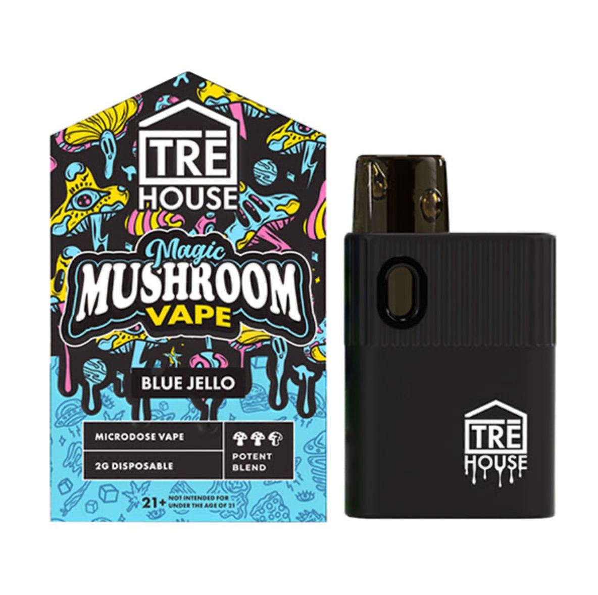 TRE HOUSE MAGIC MUSHROOM VAPE | 2G, Flavor:: Blue Jello