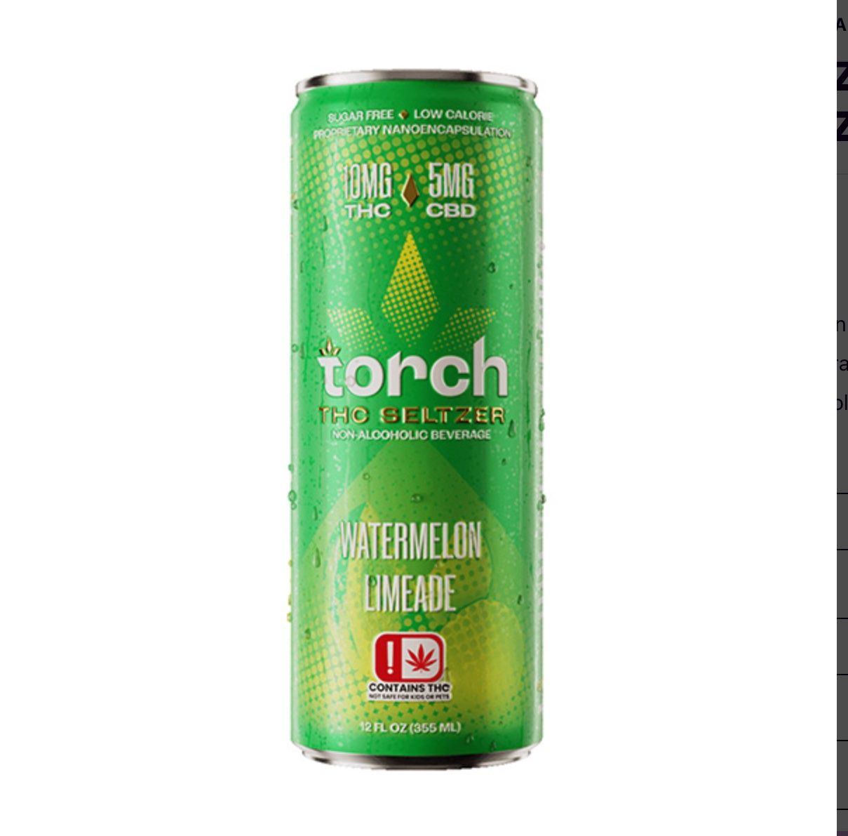 TORCH THC SELTZER &amp; ICED TEA | (15MG) 12OZ., Flavors:: Watermelon Limeade