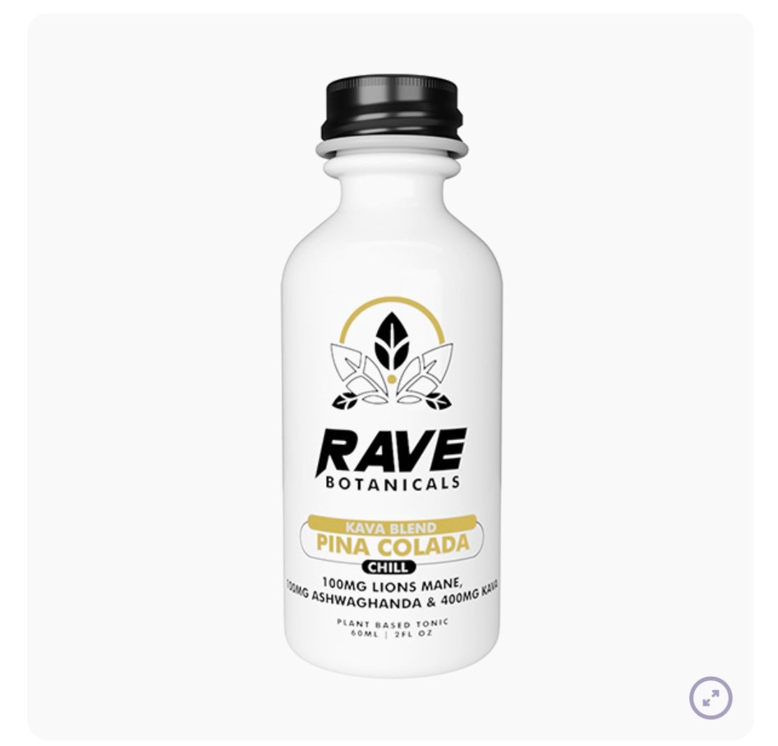Rave botanical shots, Flavor: Pina Colada