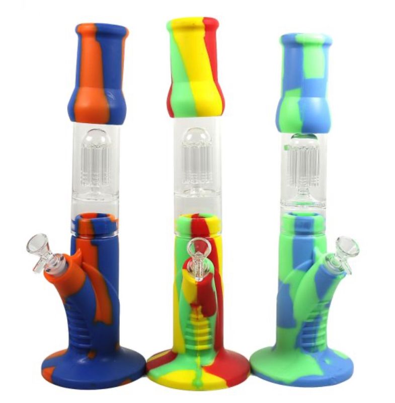 Silicone Bong with Glass Percolator