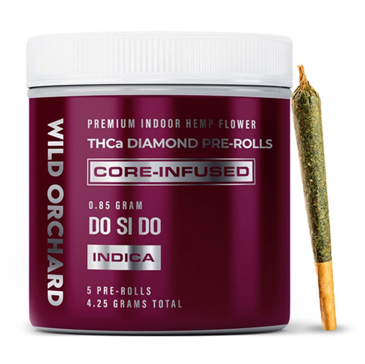 WILD ORCHARD THC-A CORE-INFUSED DIAMOND PRE-ROLLS | 5CT, Strains:: DO SI DO - Indica