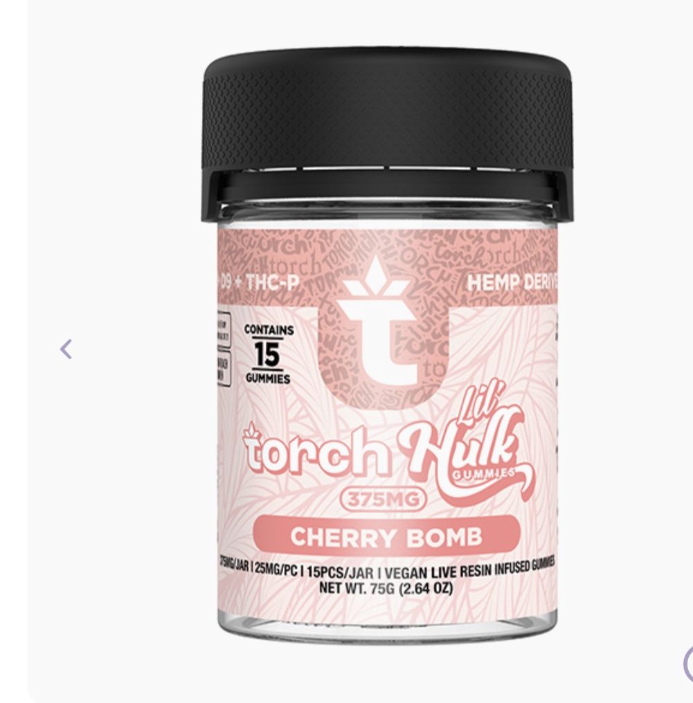 TORCH LIL HULK GUMMIES | (15CT) 375MG, Flavor: Cherry bomb
