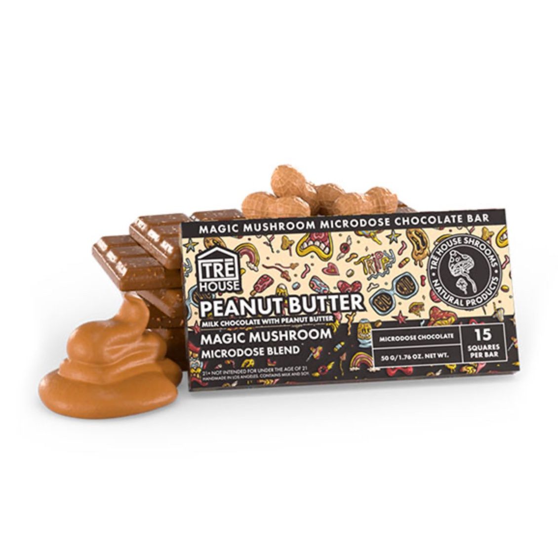 TRE HOUSE MAGIC MUSHROOM CHOCOLATE BAR | 15 PIECES, Flavor:: Peanut Butter