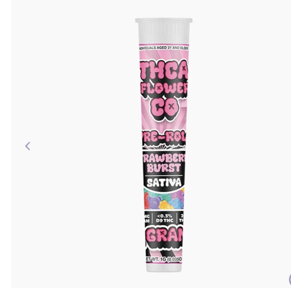 Elyxr thca flower pre roll, Flavor: Strawberry burst - sativa