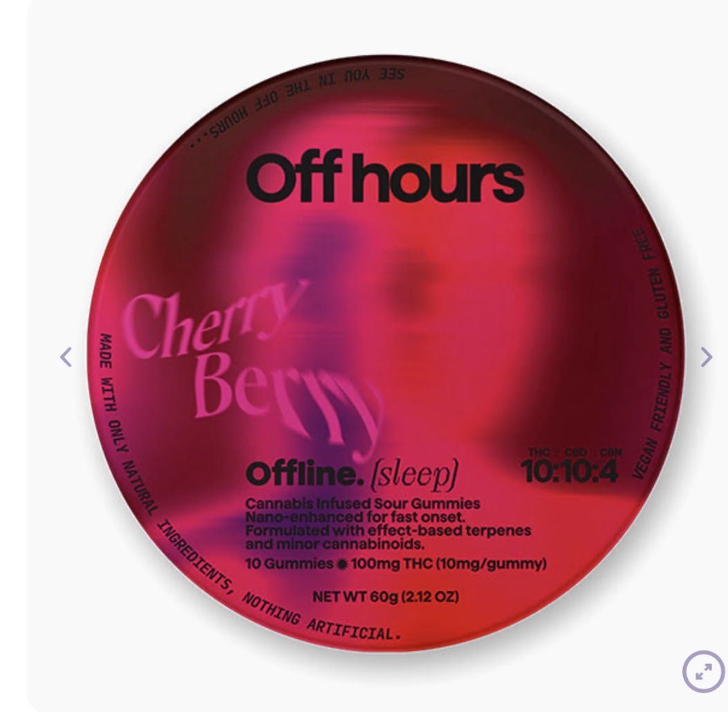 OFF HOURS HEMP OFFLINE SLEEP GUMMIES | (10CT) 240MG, Flavor: Cherry berry