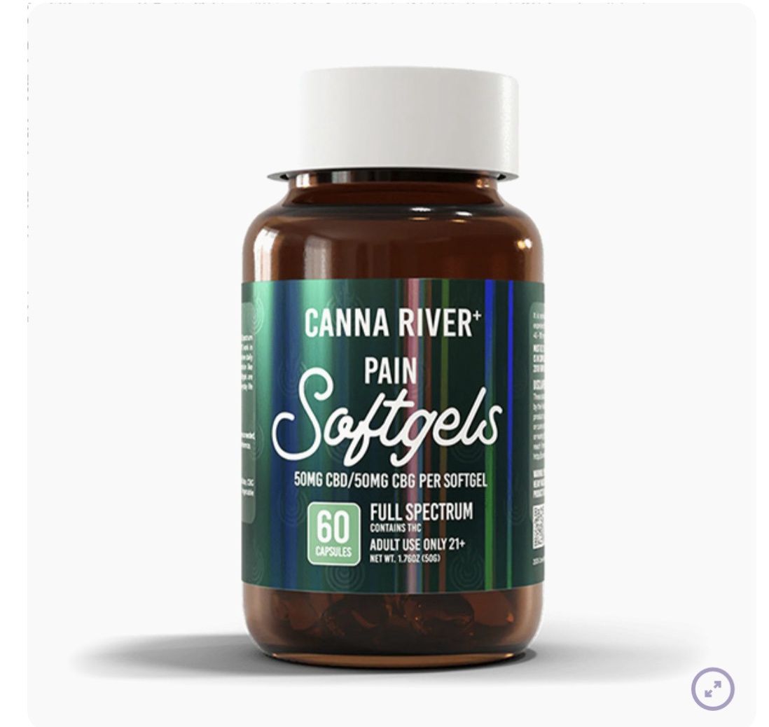 CANNA RIVER CBD PAIN SOFTGELS BROAD SPECTRUM | 60 COUNT, Brand: Broad spectrum