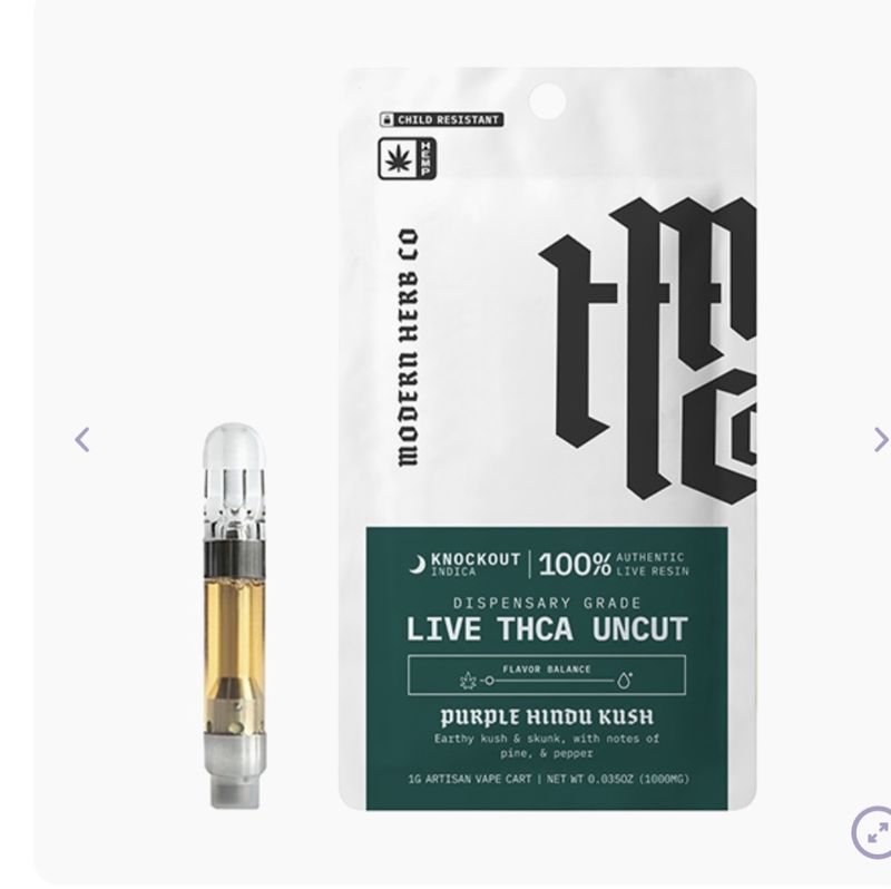 MODERN HERB CO LIVE THCA UNCUT 510 CARTRIDGE | 1G
