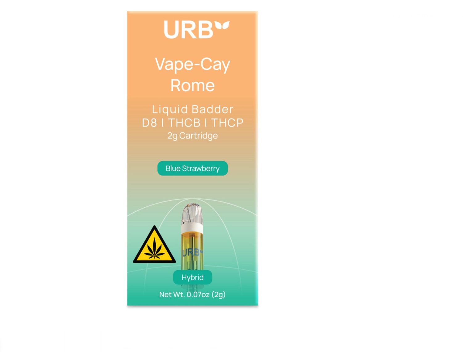URB Vape-Cay Rome Liquid Badder |2G Cartridge, Strains:: Blue Strawberry - Hybrid