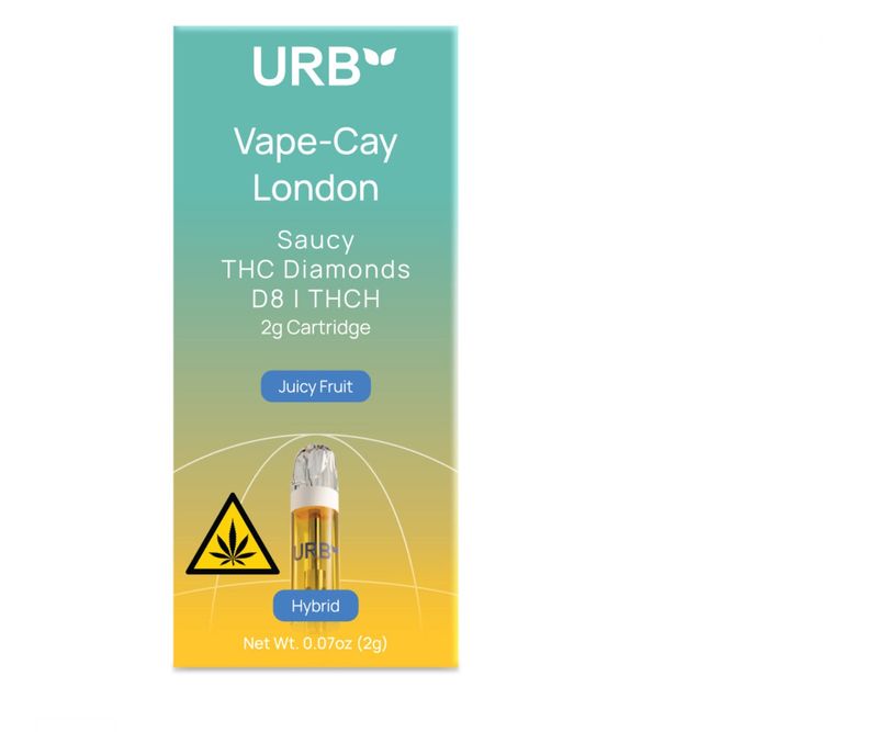 Urb Vape-Cay London Saucy THC Diamonds |2G Cartridge 2.2g