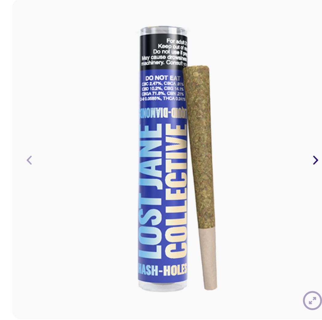 LOST JANE THC-A HASH HOLES PRE-ROLL | 1G, Flavor: Berries and cream - indica