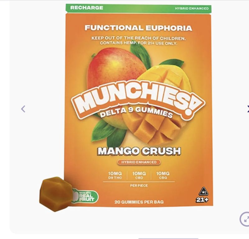 DELTA MUNCHIES FUNCTIONAL EUPHORIA DELTA-9 GUMMIES | 20 COUNT