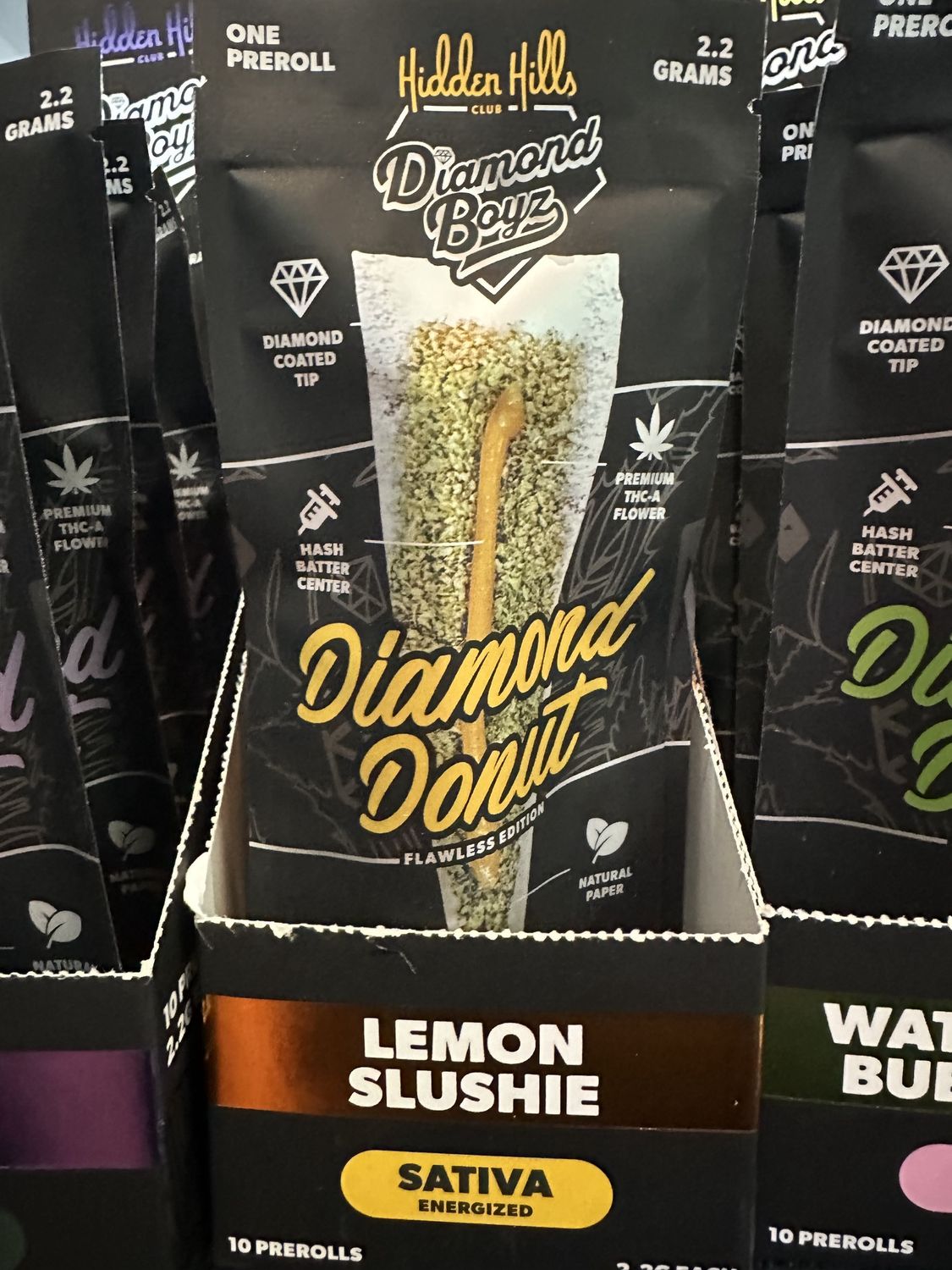 Hidden hills diamond boyz 2.2g pre-roll, Flavor: Lemon slushee