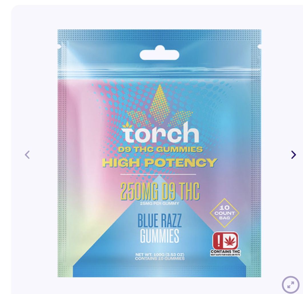 Torch High Potency D9 Gummies | (10ct) 250mg