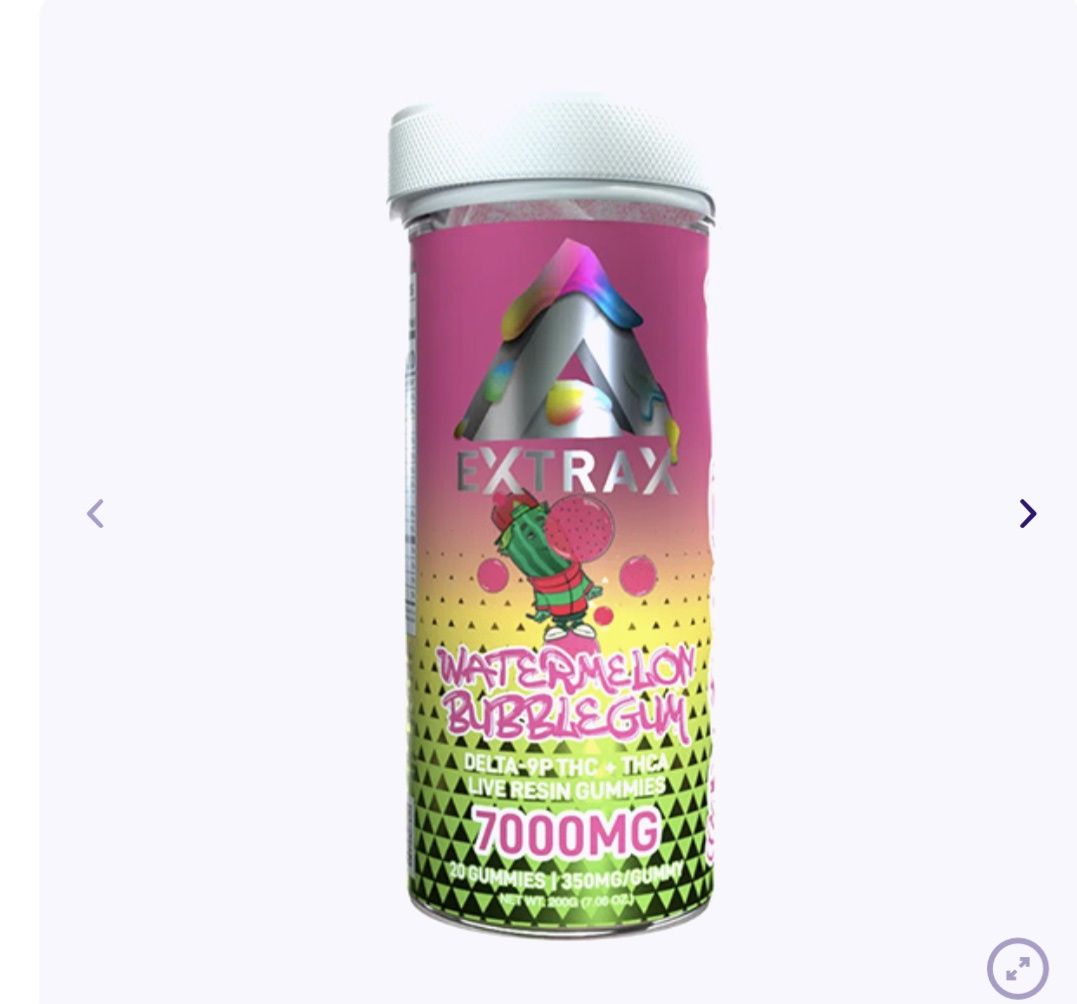 Delta Extrax Adios Blend Gummies | 7000mg, Flavor: Watermelon bubblegum