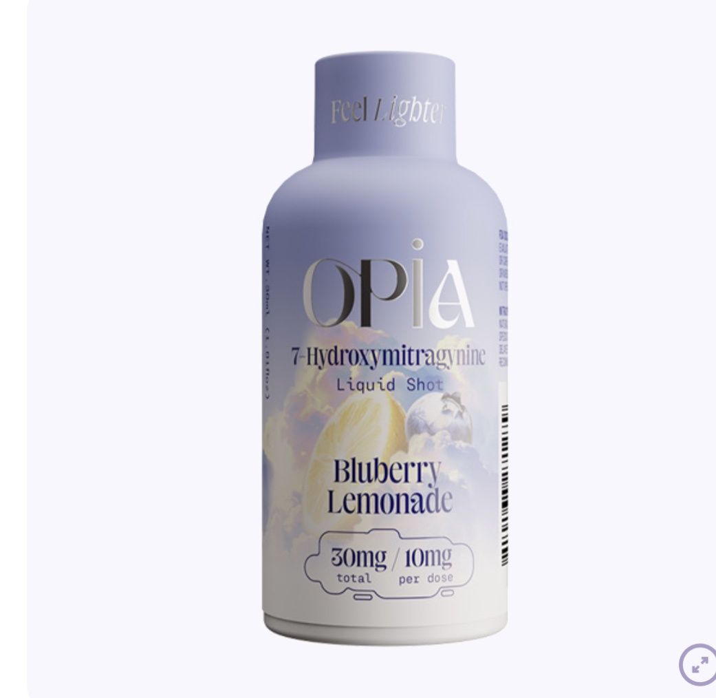 Opia Kratom 7OH Shot | 30mg, Flavor: blueberry lemonade