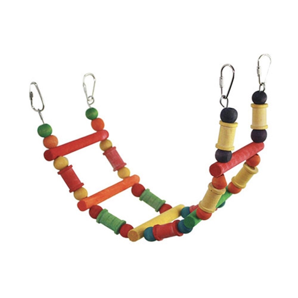Allpet Avian Care Wood &amp; Rope Bird Hanging Ladder