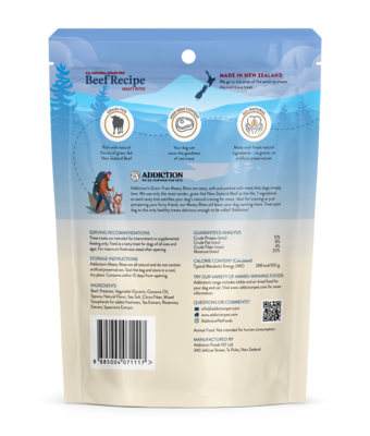 Addiction Meaty Bites Dog Treats - Beef