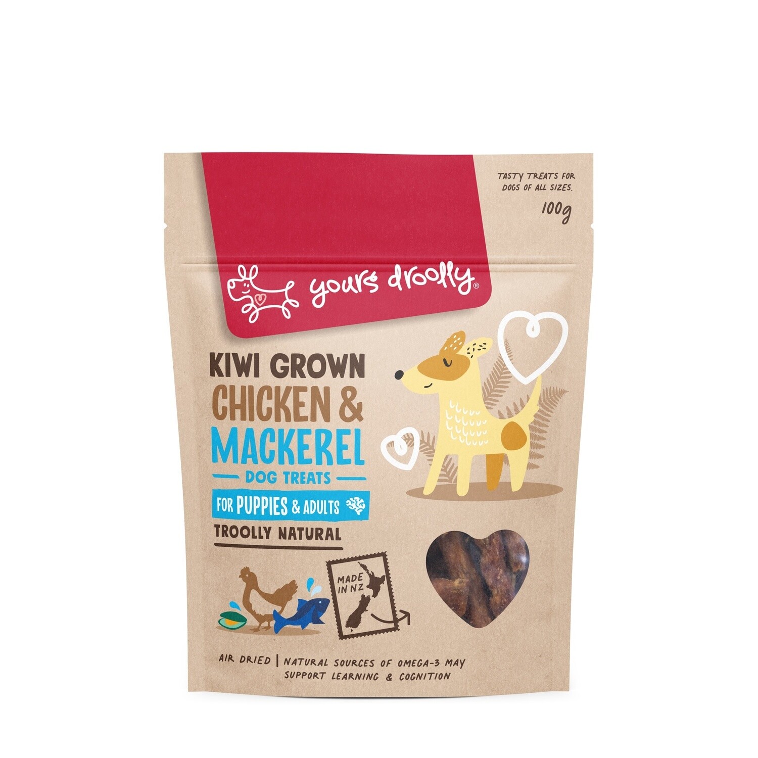 Yours Droolly Chicken &amp; Mackerel, Bag Size: 100g