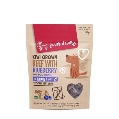 Yours Droolly NZ Dog Treats Beef with Blueberry