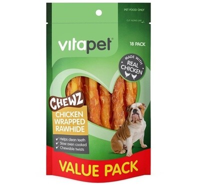 Vitapet Chicken Wrapped Rawhide Sticks