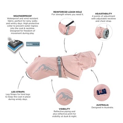 Huskimo Peak Raincoat Dusty Pink