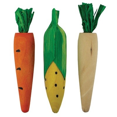Allpet Wood Carrot &amp; Corn 3 Pack