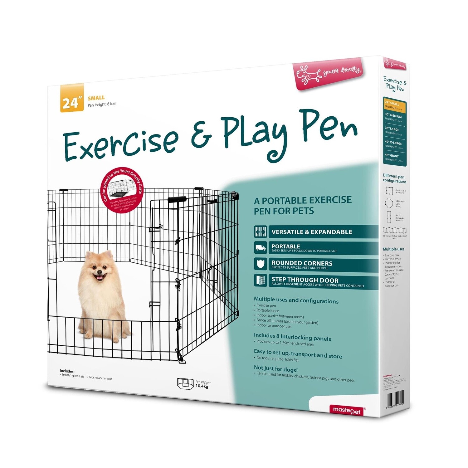 Yours Droolly Exercise Pen with Door, Size: Small (pen height 61cm)
