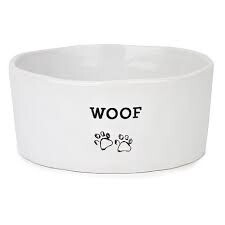 Barkley &amp; Bella Ceramic Bowl WOOF!