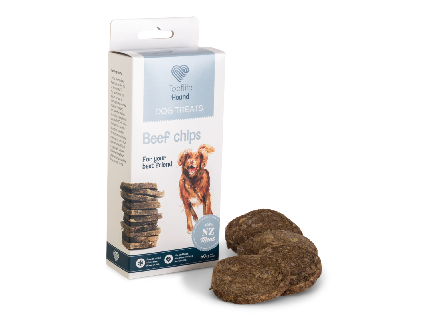 Topflite Hound Beef Chips, Bag Size: 50g