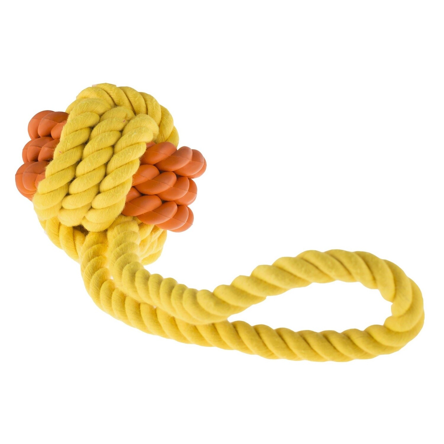 Yours Droolly Rubber Rope Ball Tug
