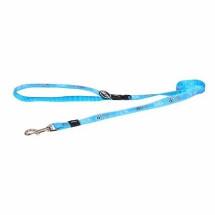 Rogz Fancy Dress Lead Turquiose Paws, Size: Small