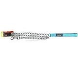Comfy Padded Handle Chain Lead - Aqua