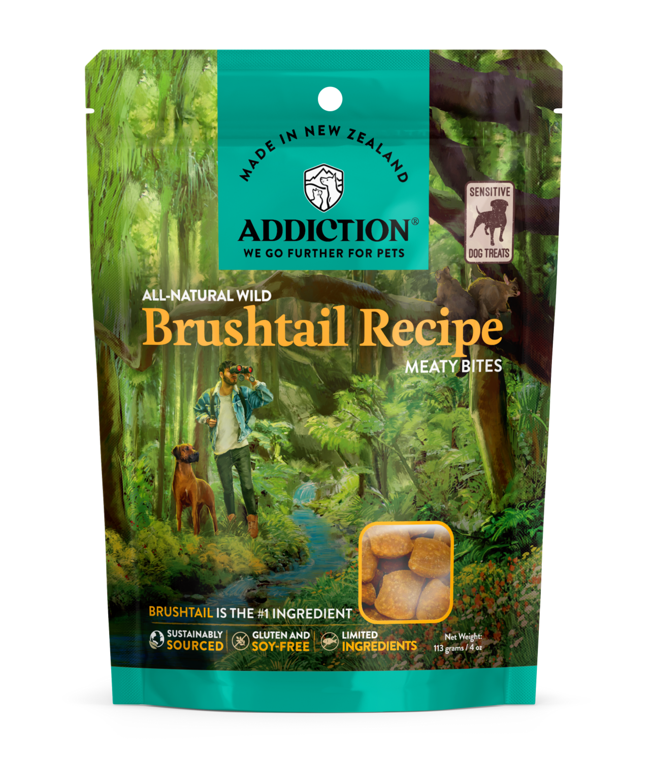 Addiction Meaty Bites Dog Treats - Brushtail Possum