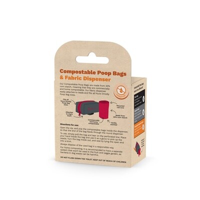 Yours Droolly Compostable Poo Bag Holder (with bags)