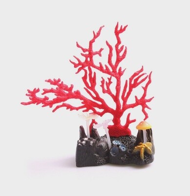 Aqua One Red Gorgonian with Sea Lilies