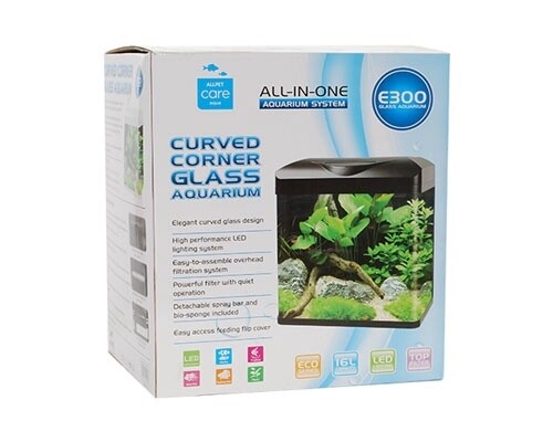 Allpet Aquarium with Curved Corner Glass, Size: 16L